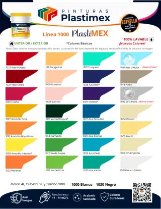 Carta de color oficial Plastimex