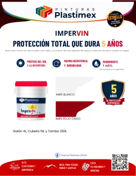 Muestrario oficial Impervin 5 años