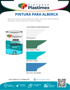 Muestrario oficial Pintura para alberca