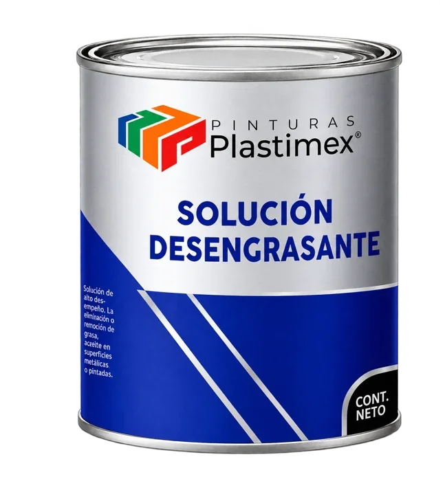 Vista ampliada del envase de Solución Desengrasante