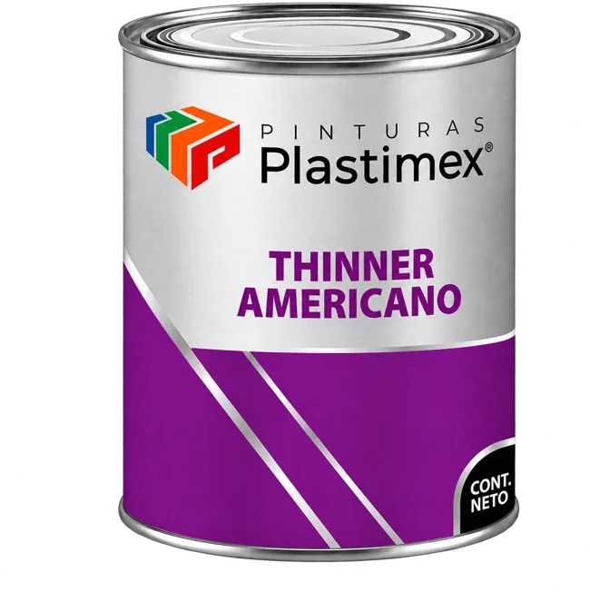 Vista ampliada del envase de Thinner Americano