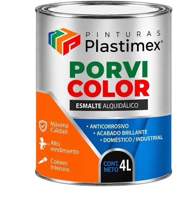 Vista ampliada del envase de Porvicolor Esmalte Alquidálico